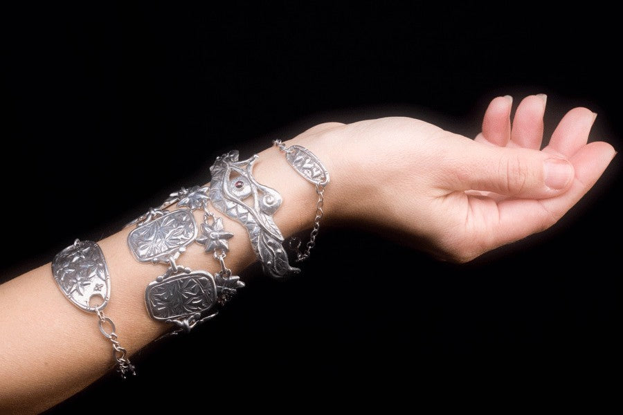 Silver Edelweiss Flower bracelet